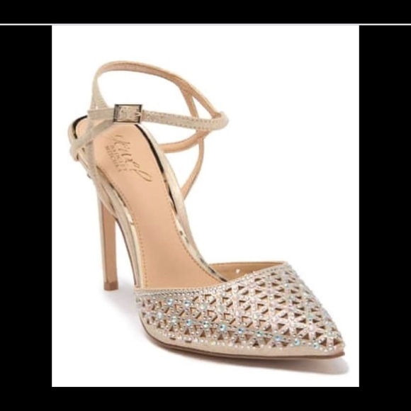 Gold Badgley Mischka Closed Toe Pumps- Fatima Pumps - Picture 7 of 7